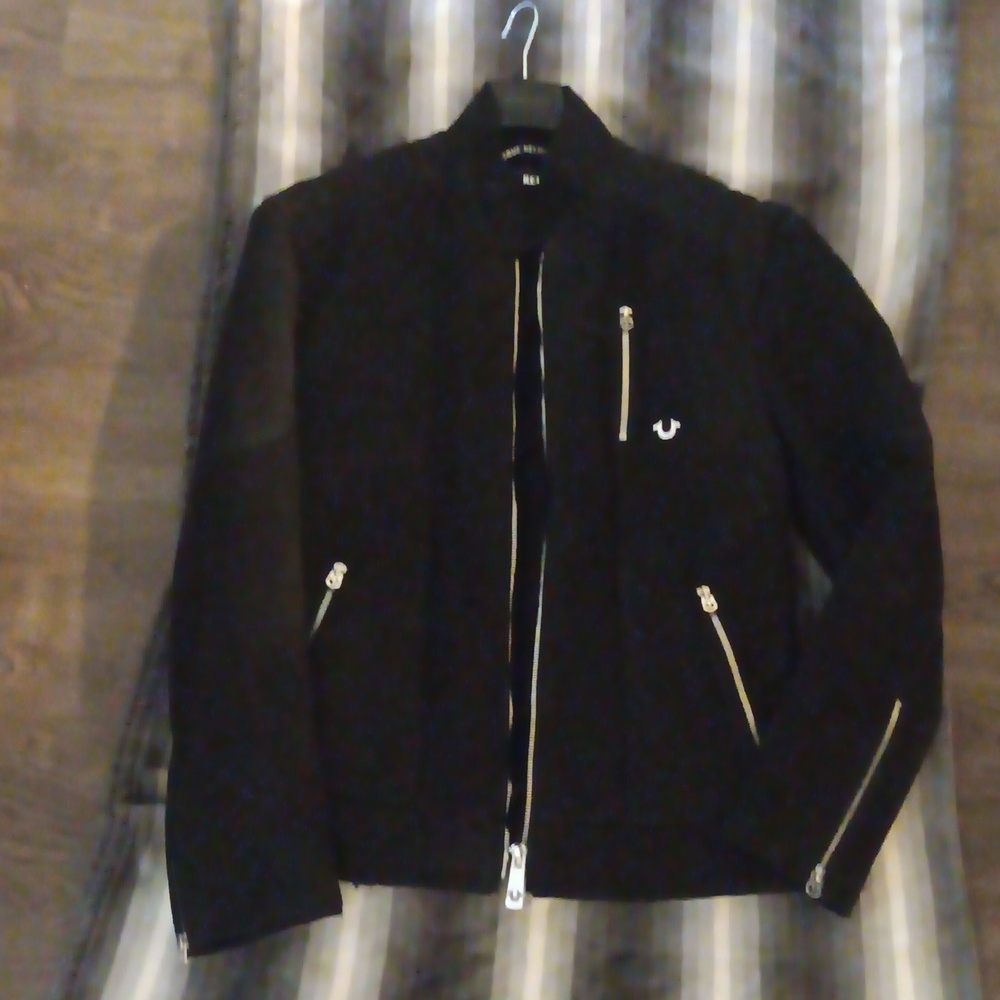 NWOT Beautiful suede shearling jacket True Religion